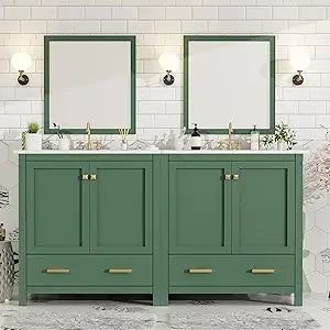 RBXC Double Sink Vanity Cabinet In Solid Wood With Drawers