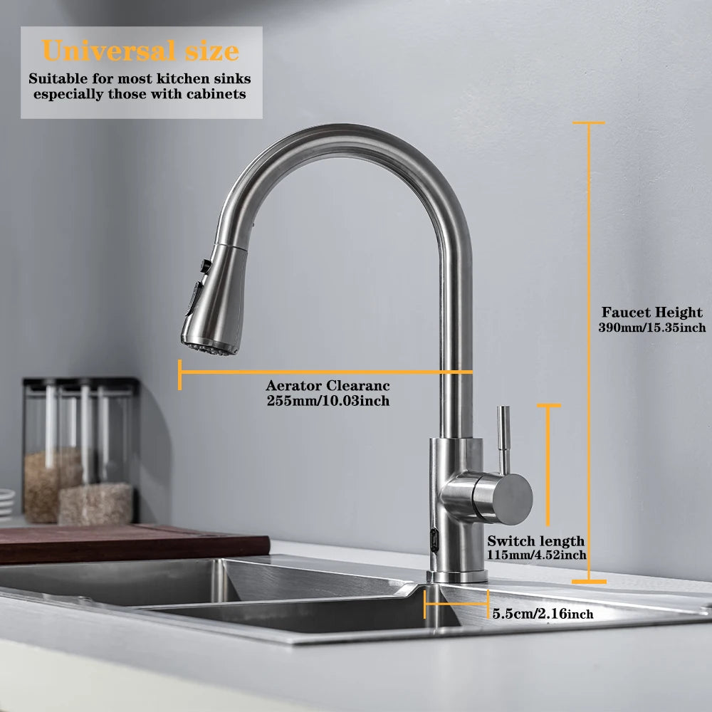 DQOK Touchless Kitchen Faucet With Infrared Sensor