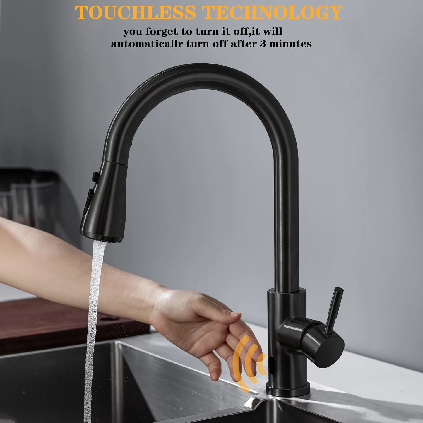 DQOK Touchless Kitchen Faucet With Infrared Sensor
