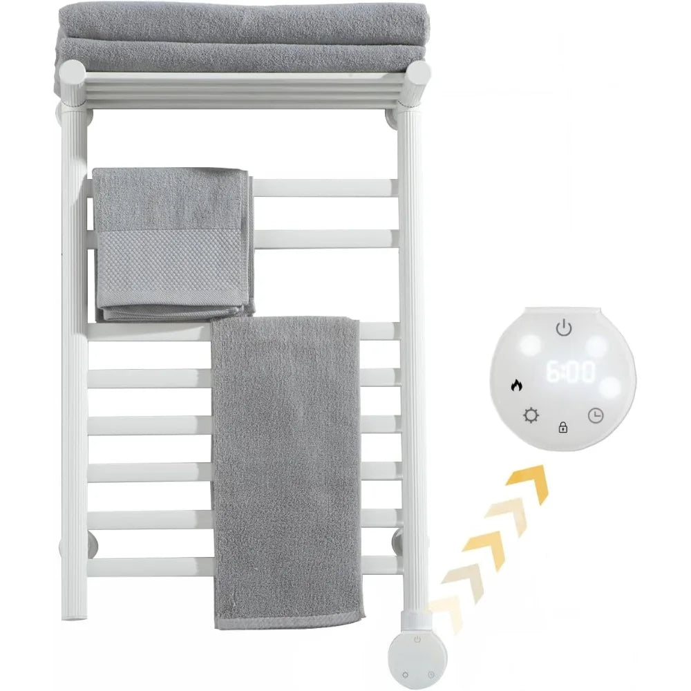 Lovemative Wall Mounted Towel Warmer Rack With Digital Timer