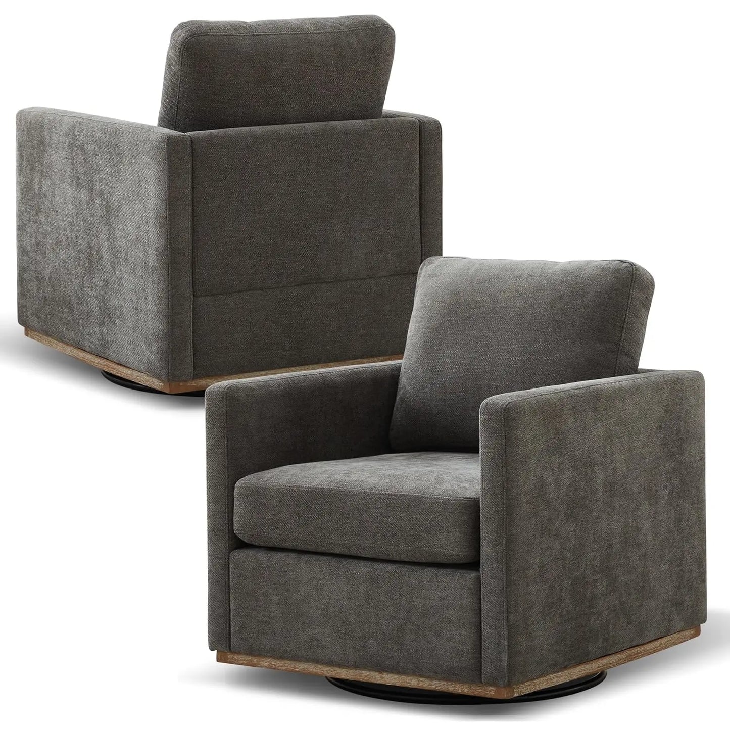 Mid Century Modern Chenille Accent Chairs Set Of 2