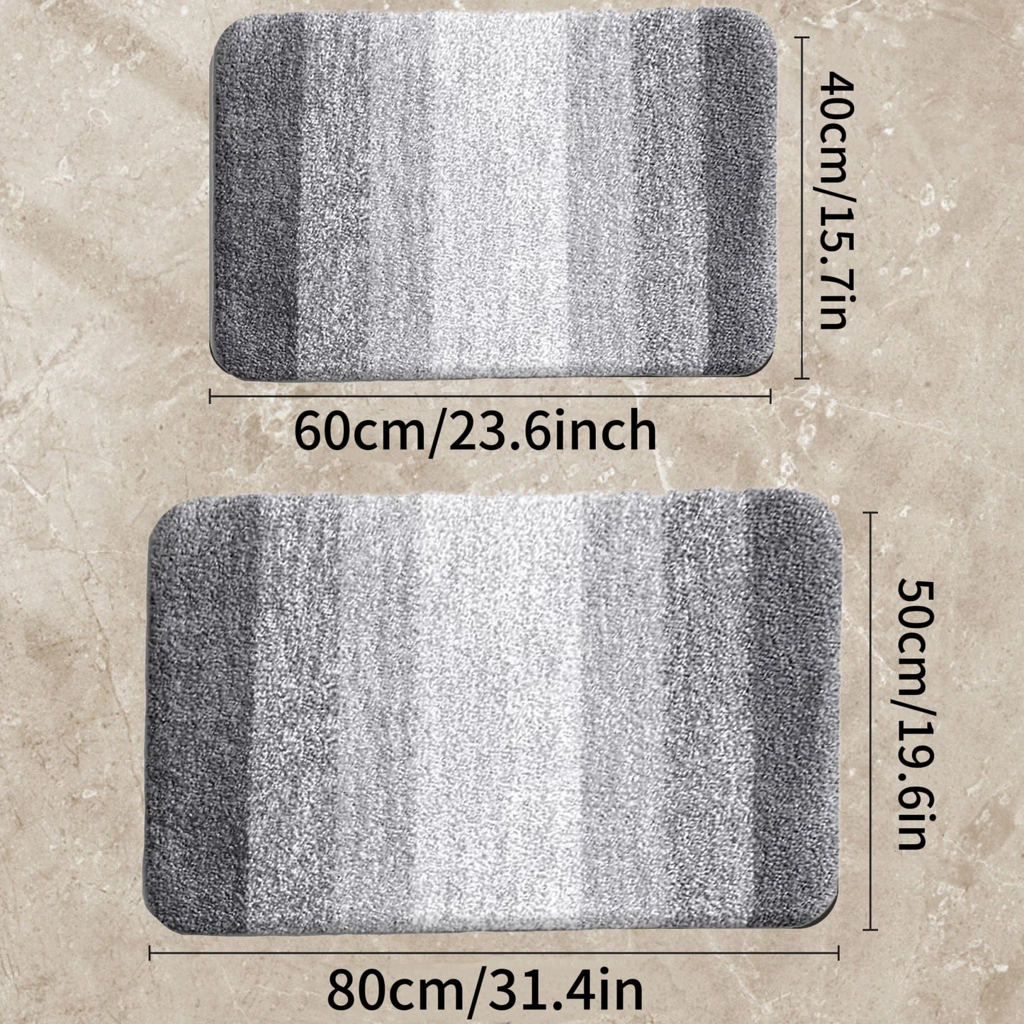 1pc anti-slip plush bathroom rug, ultra-soft plush water-absorbent bathroom rug, suitable for shower rooms, kitchens