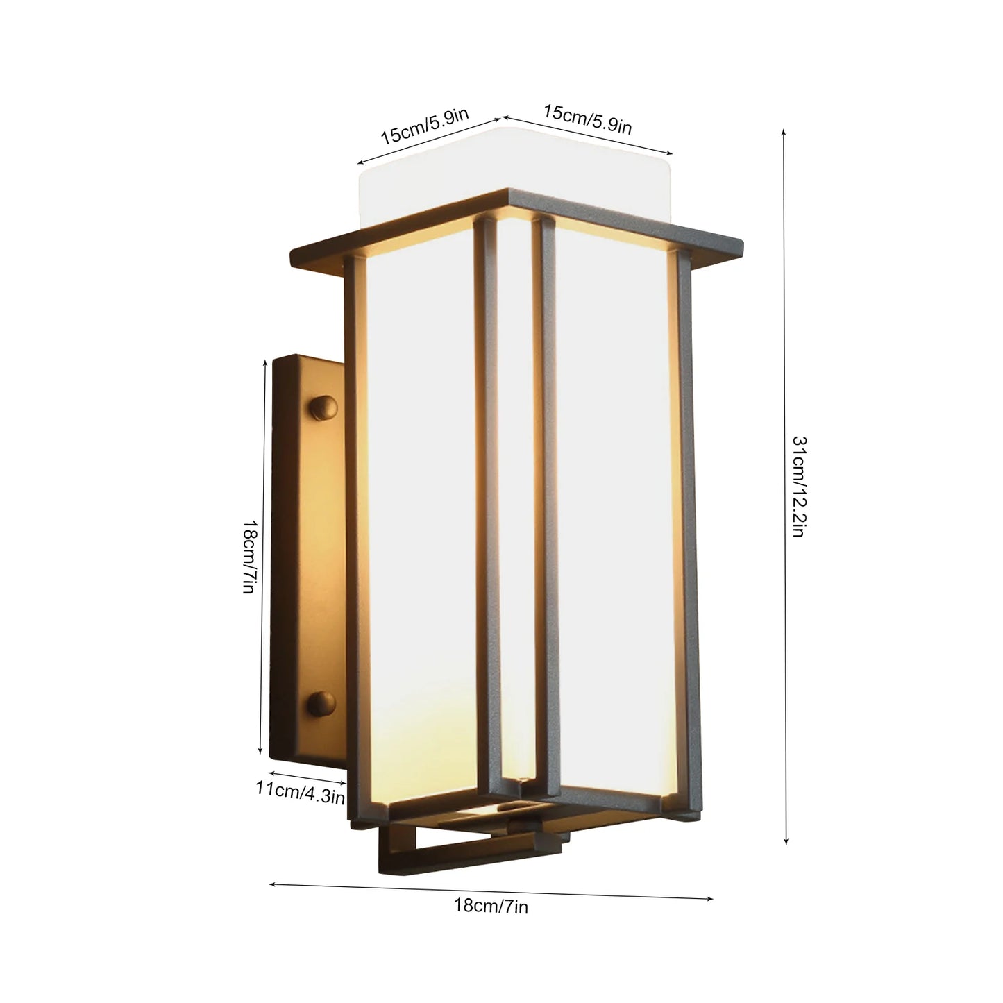 LOYALHEARTD Outdoor Wall Light Fixture Exterior Lighting Lantern Lamp Porch Patio Sconce for House Front Door