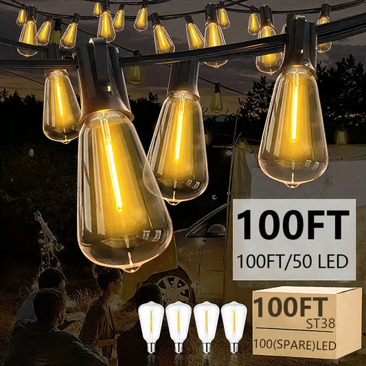 MIMIRGB Outdoor LED String Lights for Patio Garden and Porch
