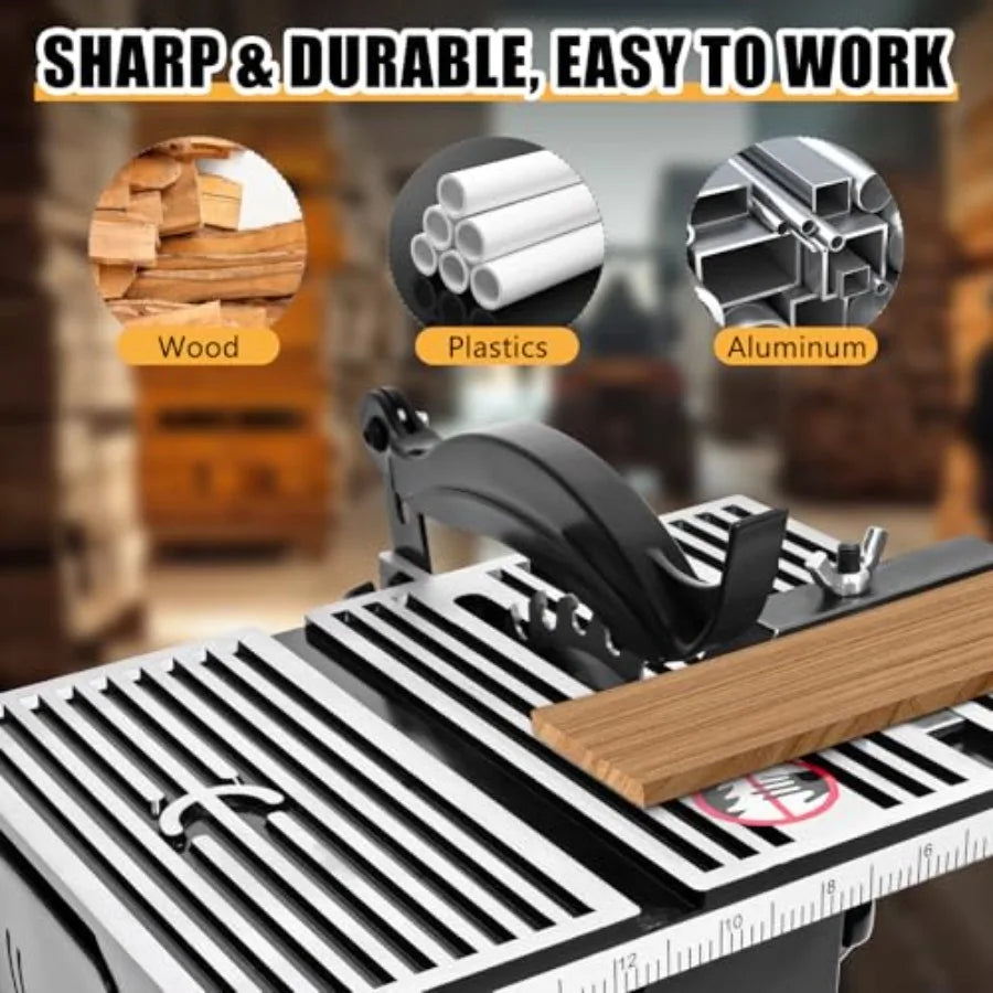 4" Mini Table Saw 60W 110V Portable Miter Saw Table Saw Bench Electric Cutting Machine for DIY Handmade Woodworking Crafts with
