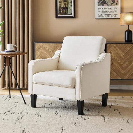 Mid Century Modern Accent Chair Upholstered Armchair For Living Room