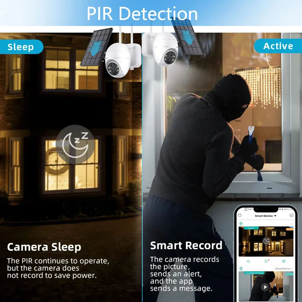 Overscam Camera 4G SIM Card 5MP Solar Panel Outdoor Monitoring CCTV PTZ Camera Smart Home Two-Way Intrusion Alarm Long Standby