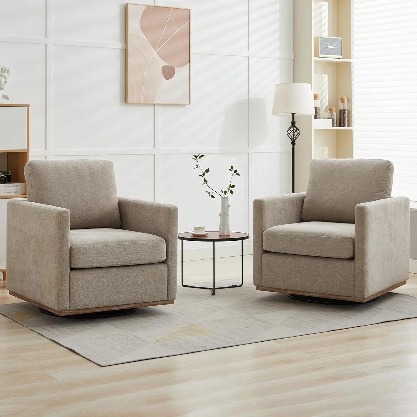 Mid Century Modern Chenille Accent Chairs Set Of 2