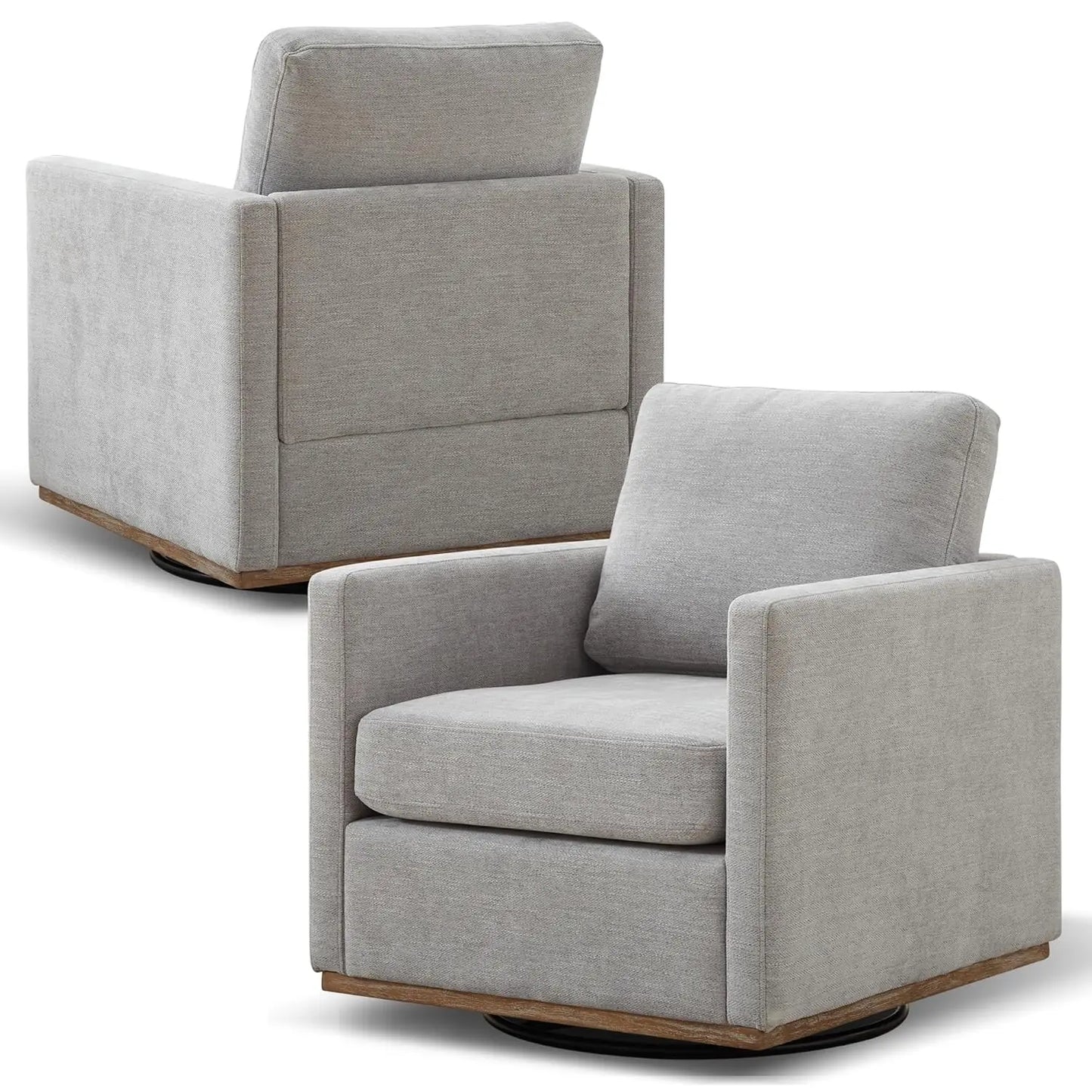Mid Century Modern Chenille Accent Chairs Set Of 2