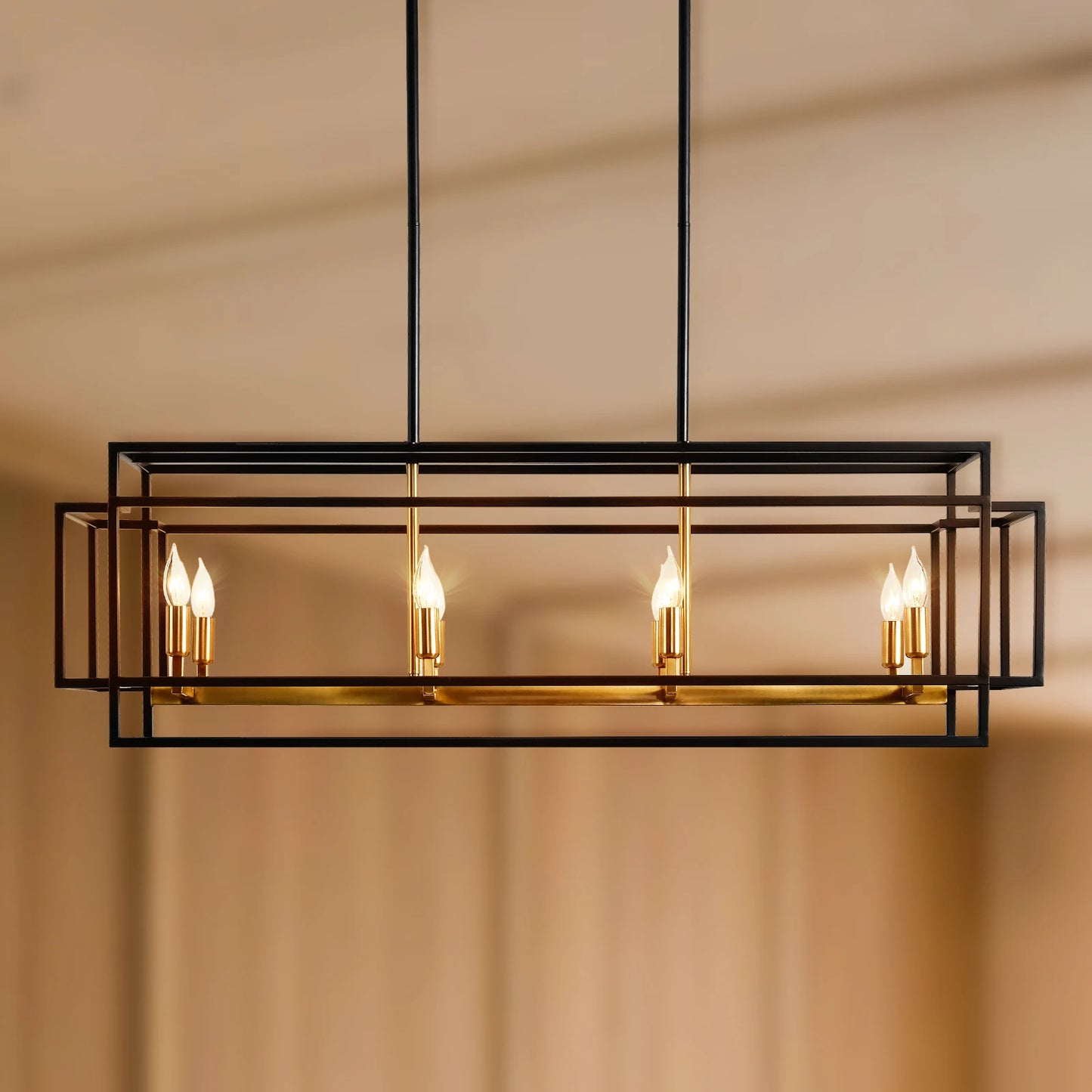 LovingC Retro Industrial Chandelier For Kitchen Island Bar Lighting