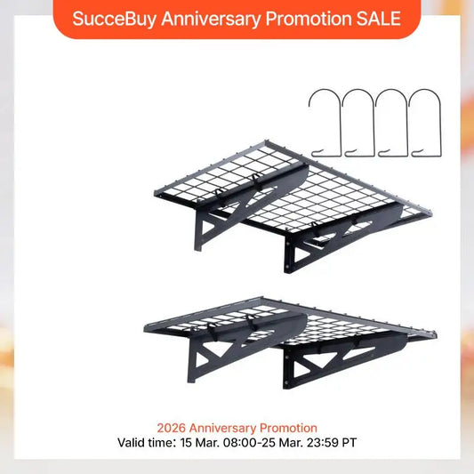SucceBuy Heavy Duty Garage Wall Mounted Tool Rack System