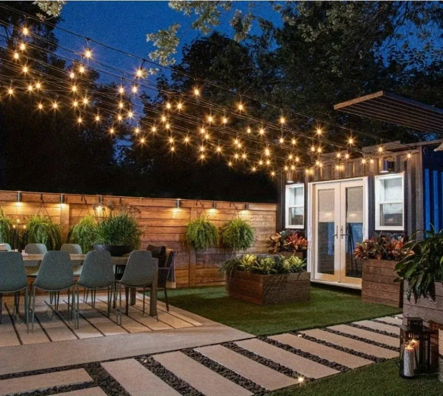 MIMIRGB Outdoor LED String Lights for Patio Garden and Porch