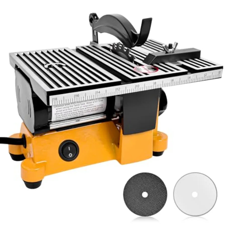 4" Mini Table Saw 60W 110V Portable Miter Saw Table Saw Bench Electric Cutting Machine for DIY Handmade Woodworking Crafts with