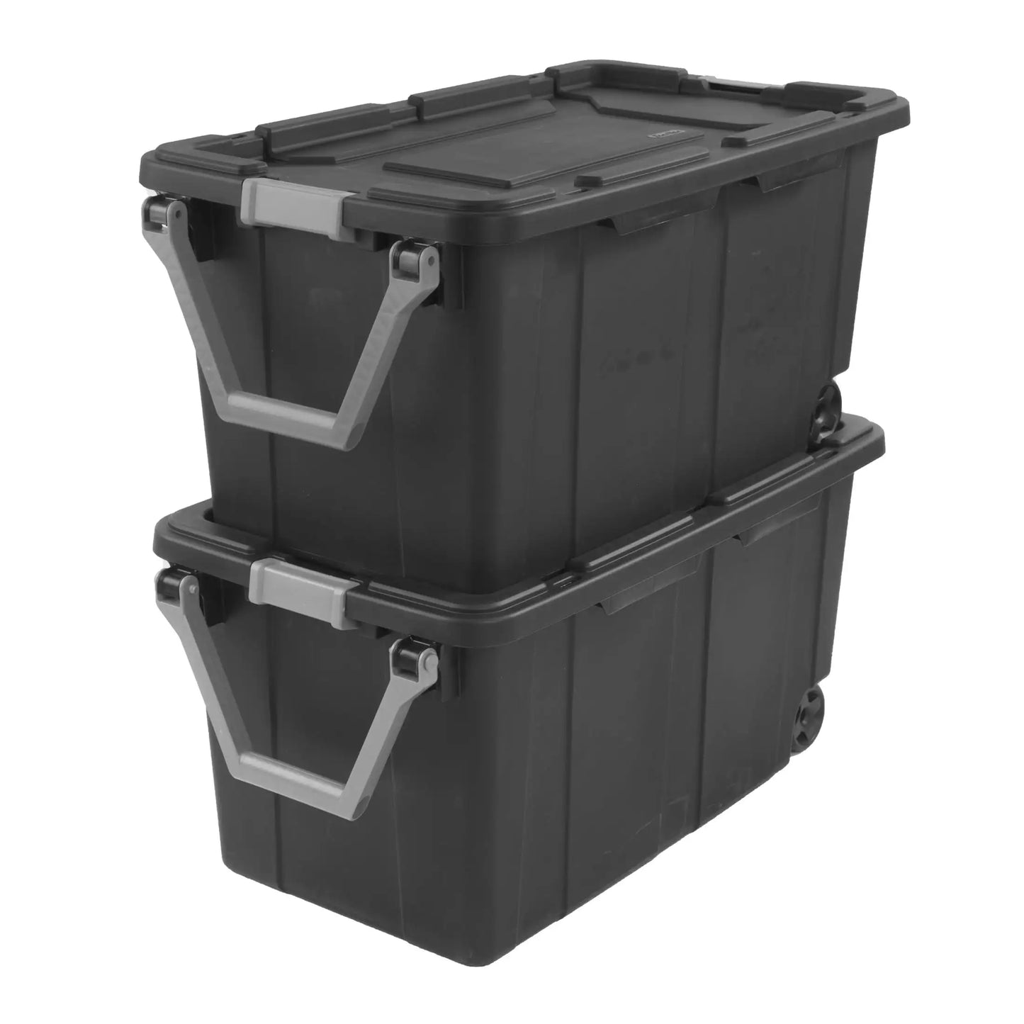 Sterilite Industrial Wheeled Storage Bin With Handle Pack Of 2