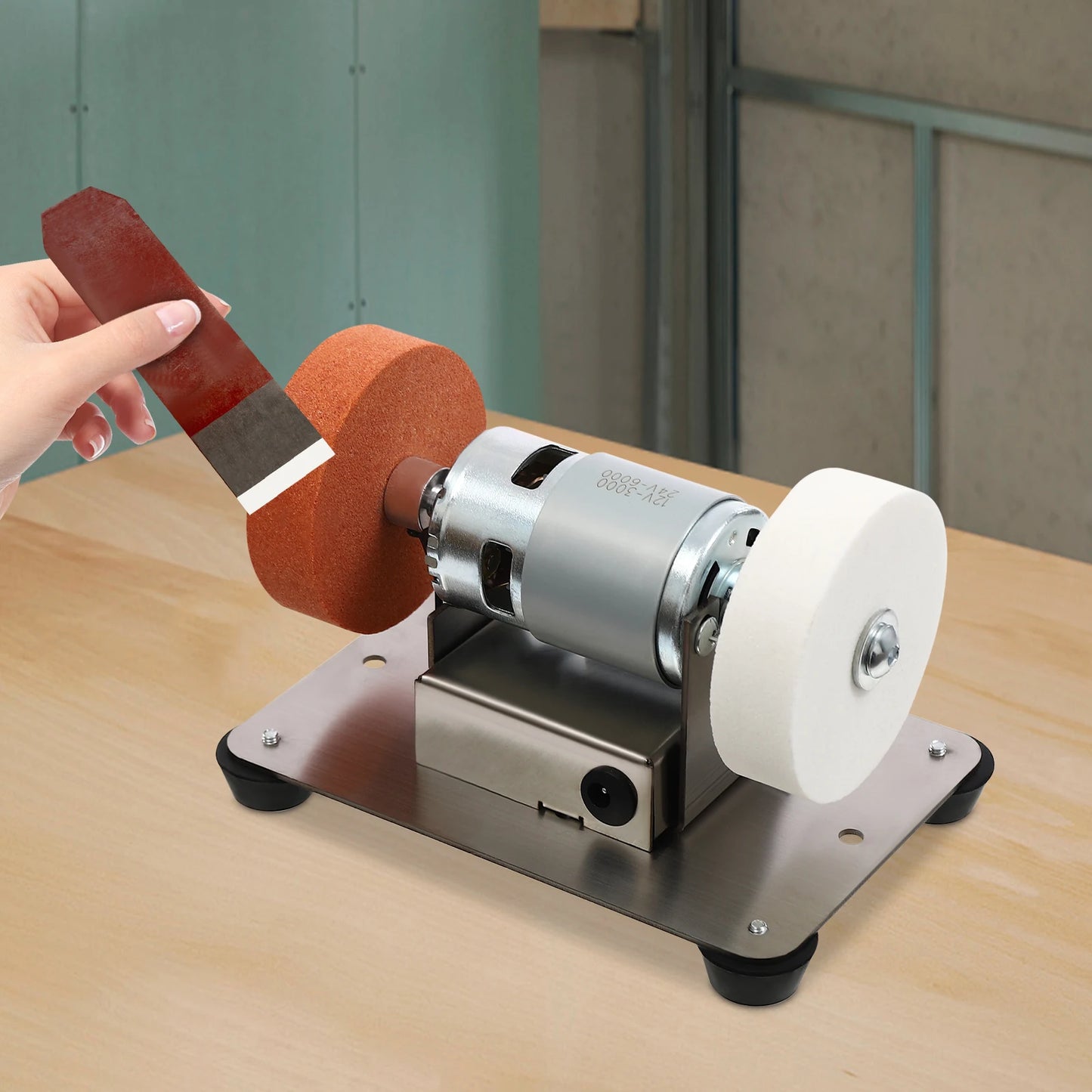 CNCEST 96W Benchtop Grinder Sander With Variable Speed