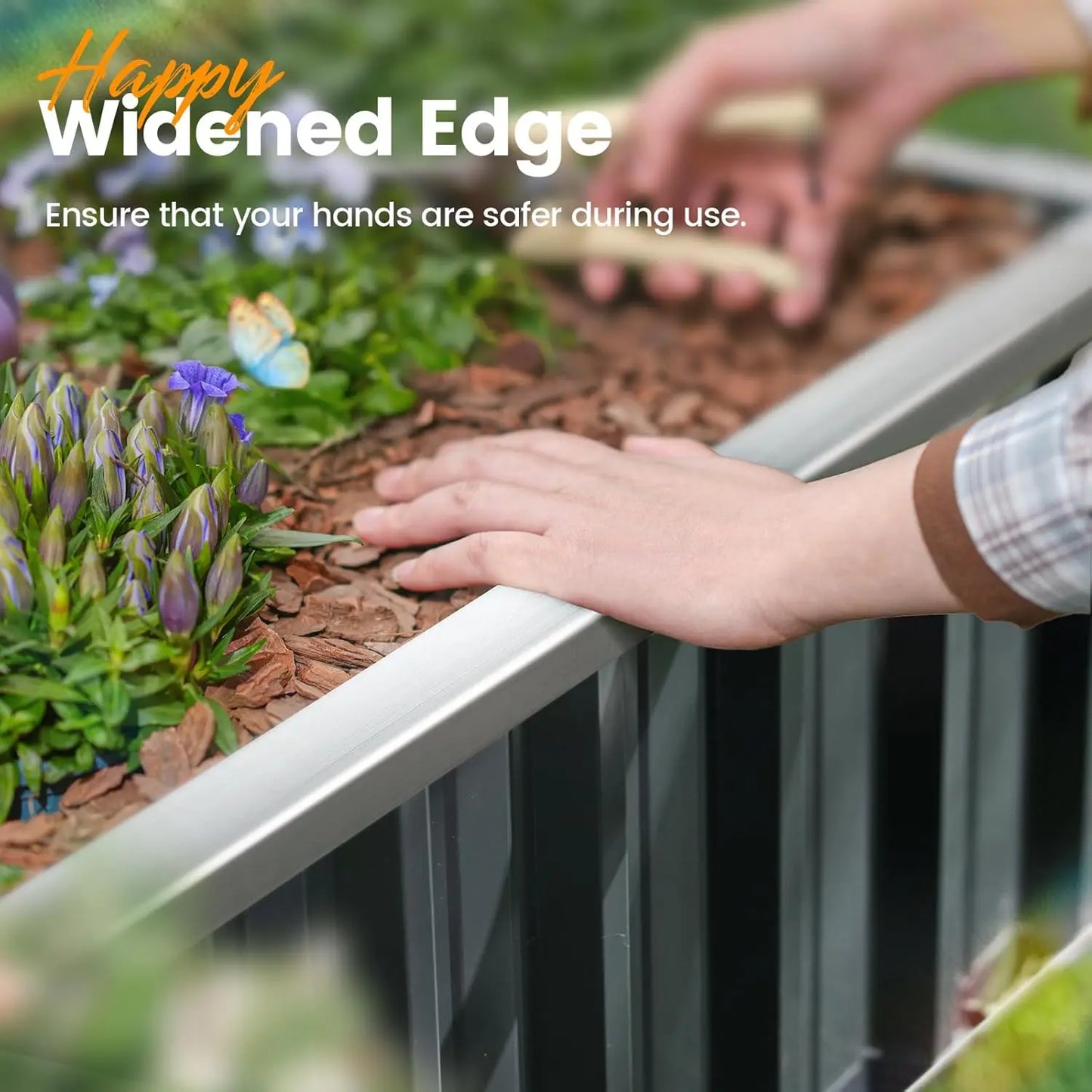68"x36"x12" Galvanized Steel Raised Garden Bed Kit, 2-Pack for Vegetables & Flowers, Dark Grey