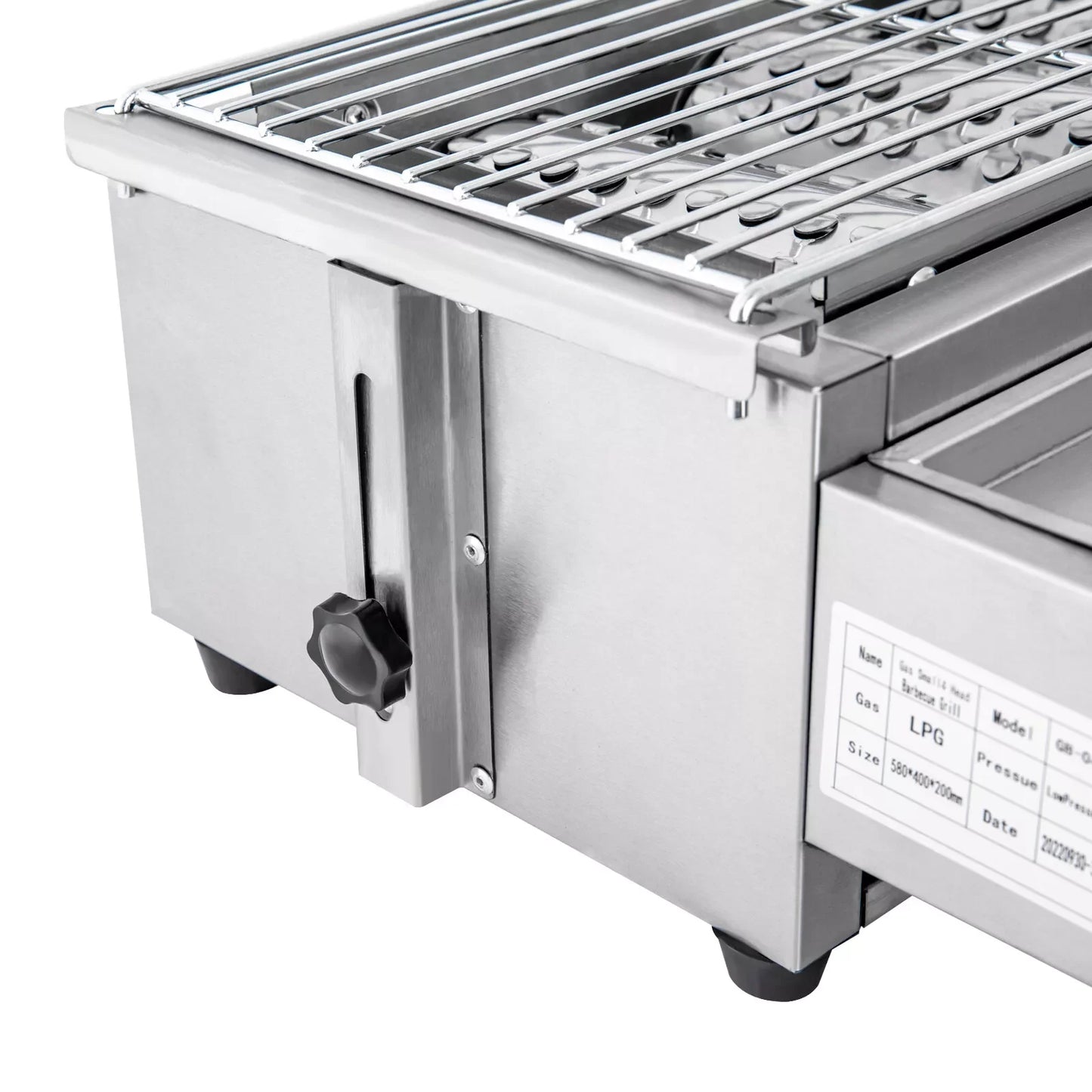 4 Burners Smokeless Gas BBQ Grill, Outdoor Cooking,  Height Adjustable, With Stainless Steel Griddle Healthy & Easy to Clean
