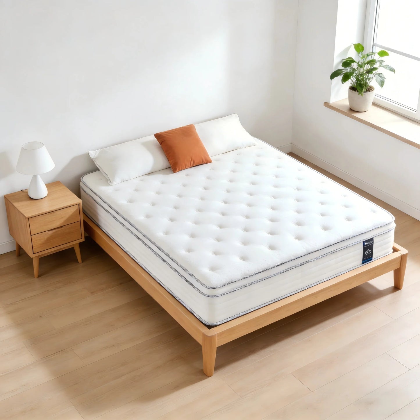 Madevos Breathable Hybrid Mattress In A Box With Targeted Support
