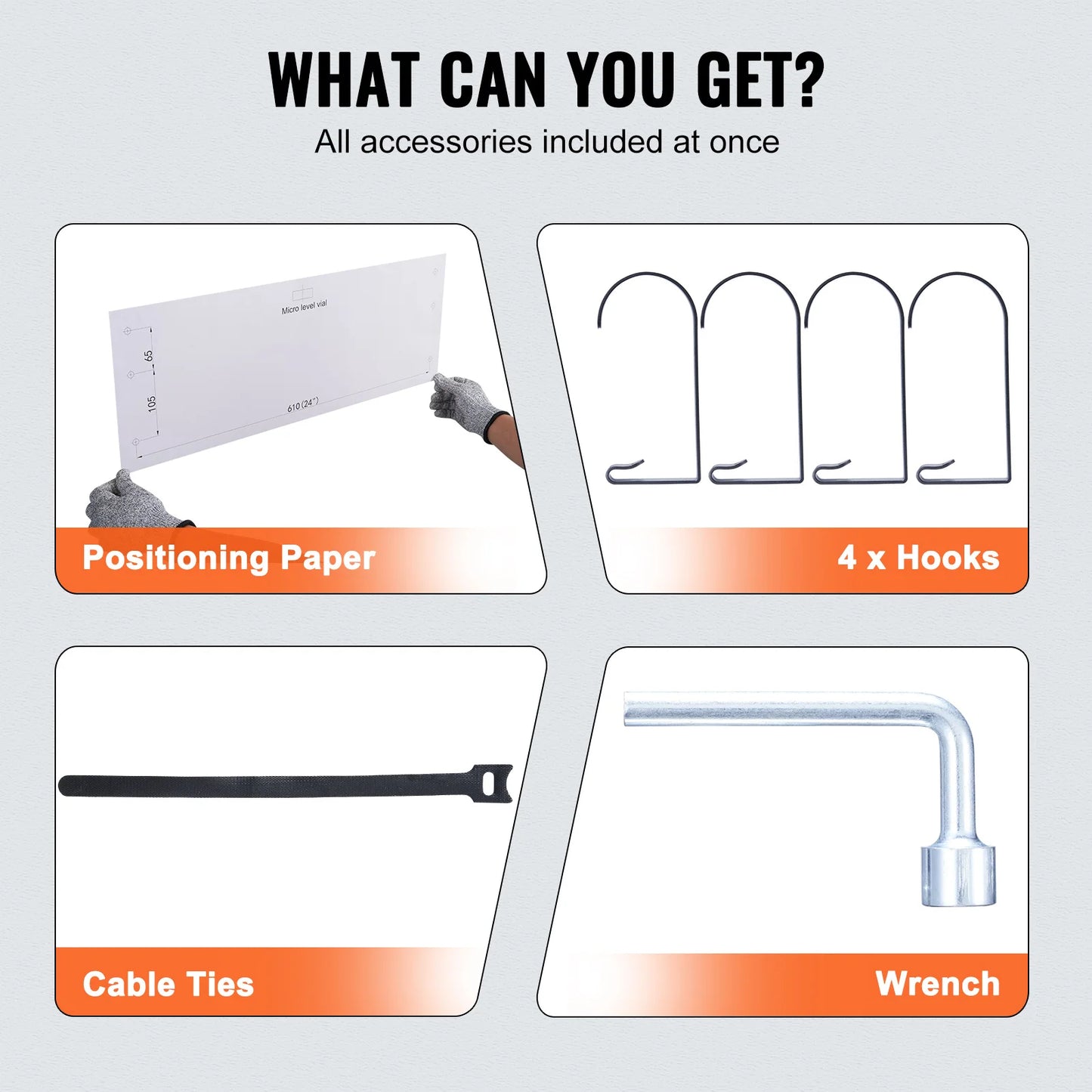 SucceBuy Heavy Duty Garage Wall Mounted Tool Rack System