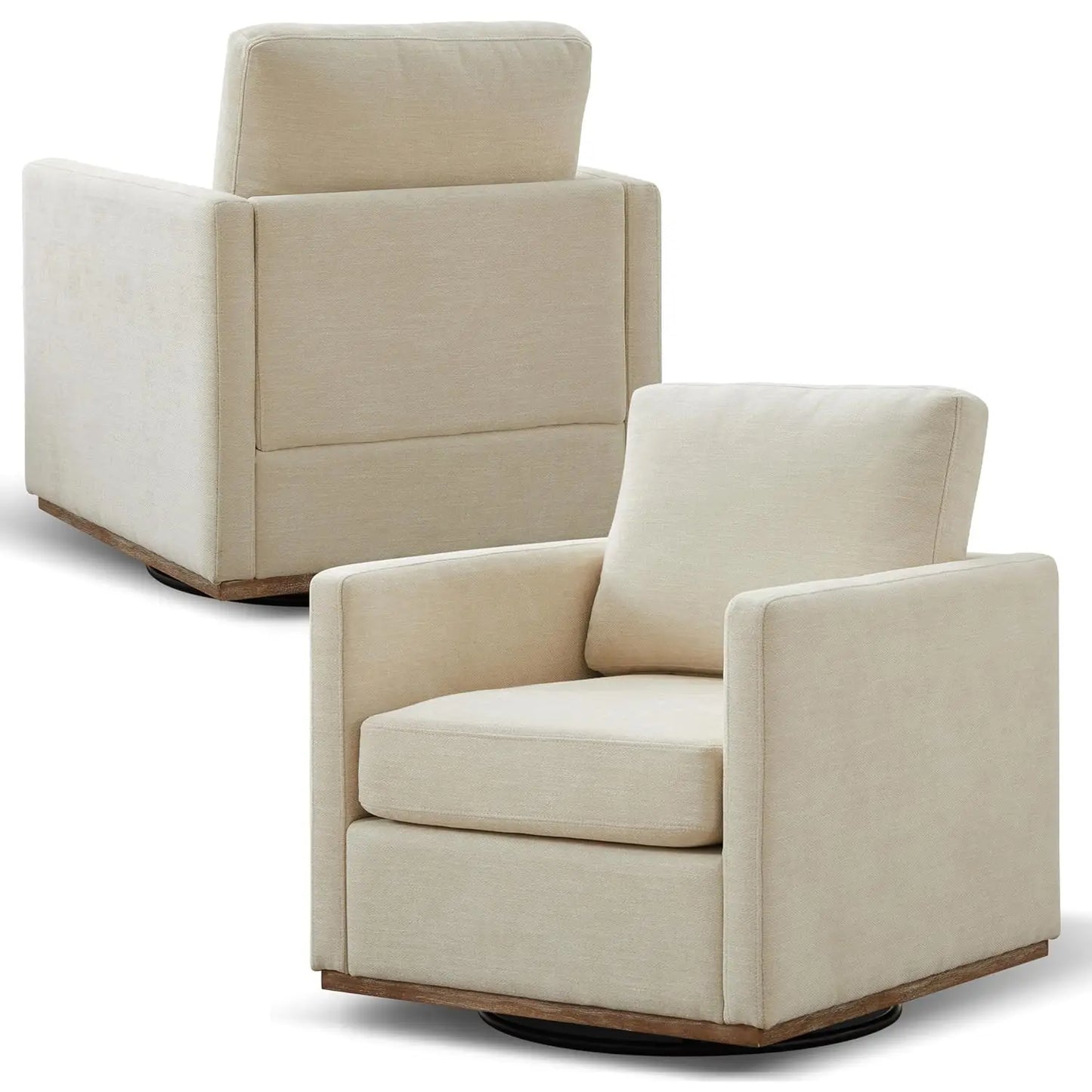 Mid Century Modern Chenille Accent Chairs Set Of 2