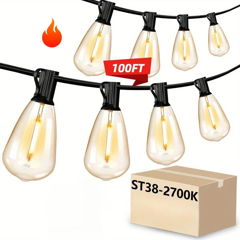 MIMIRGB Outdoor LED String Lights for Patio Garden and Porch