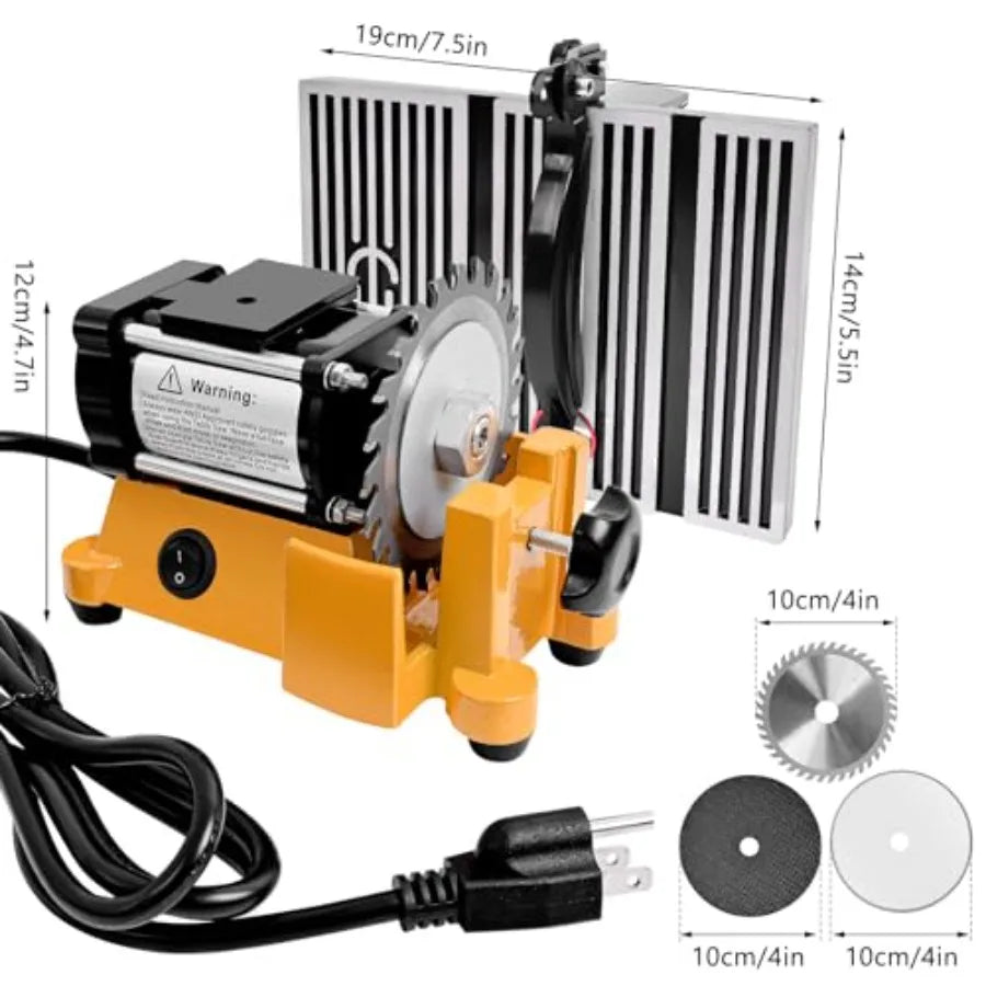 4" Mini Table Saw 60W 110V Portable Miter Saw Table Saw Bench Electric Cutting Machine for DIY Handmade Woodworking Crafts with