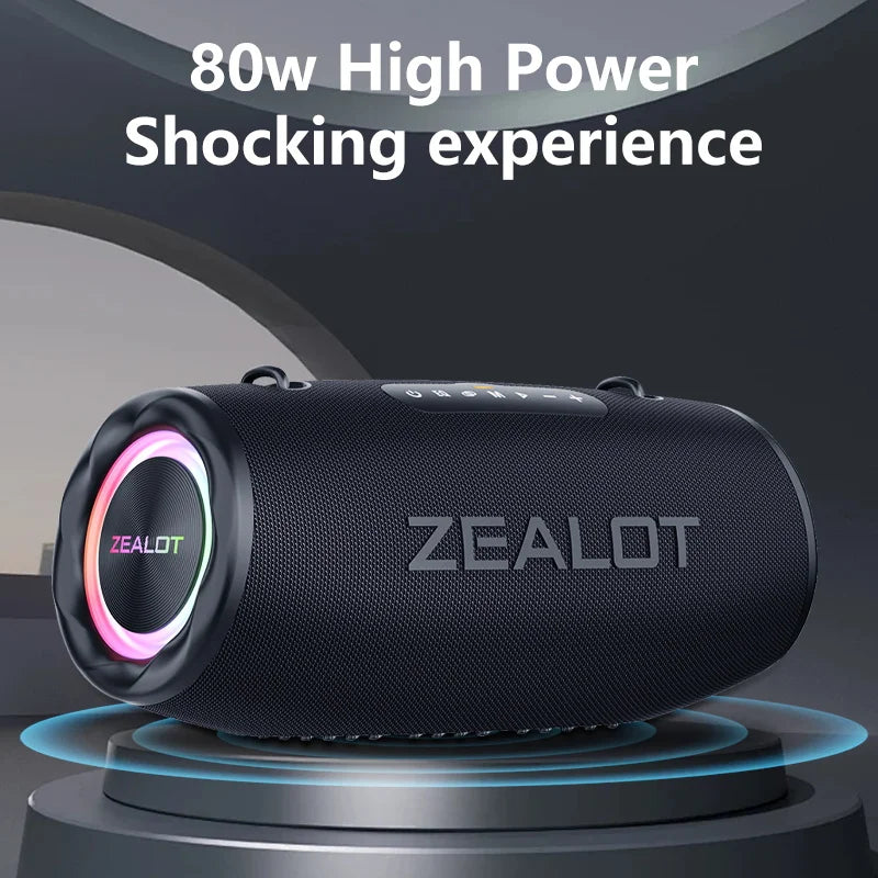 ZEALOT S87 Outdoor Portable Bluetooth Speaker 80W IPX6