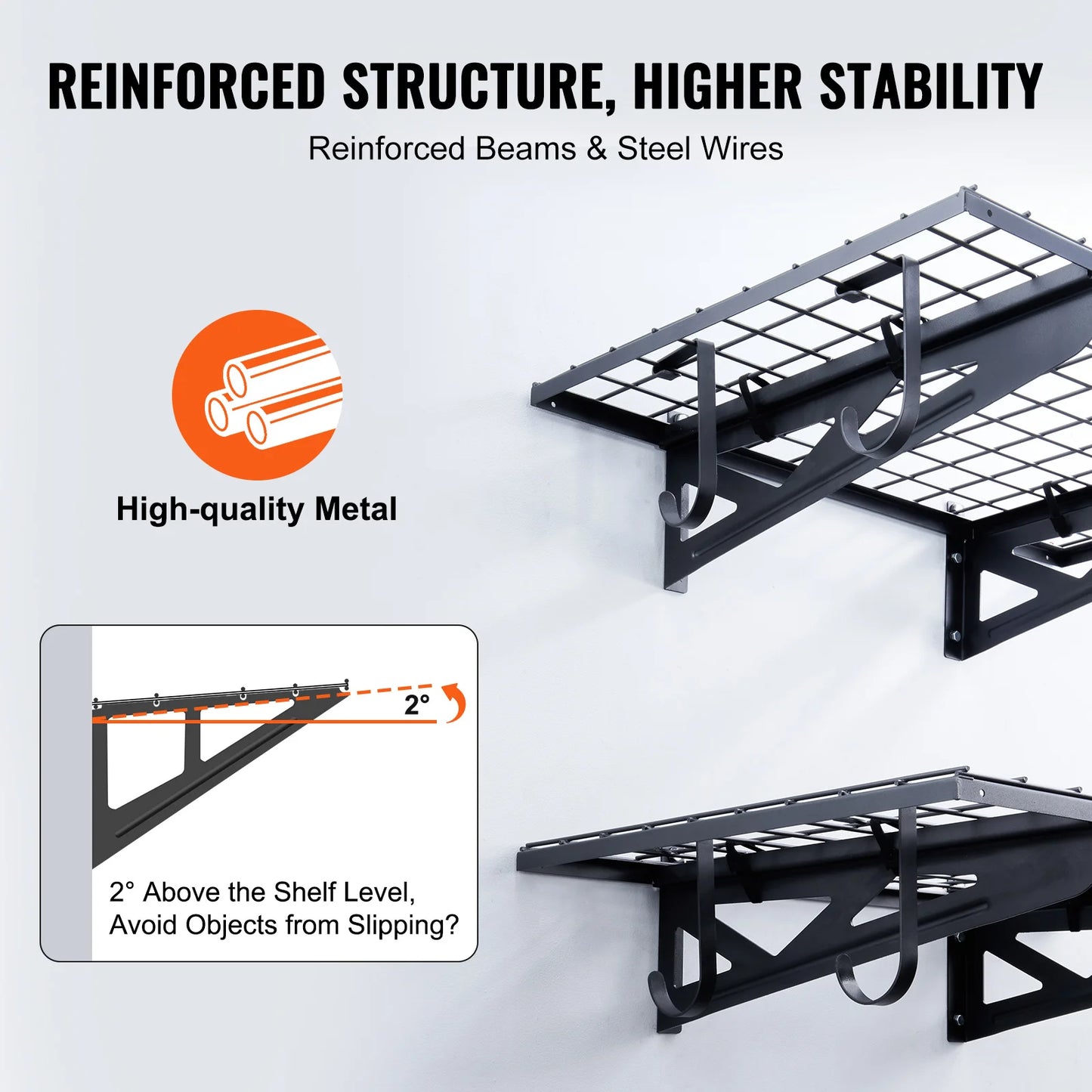 SucceBuy Heavy Duty Garage Wall Mounted Tool Rack System