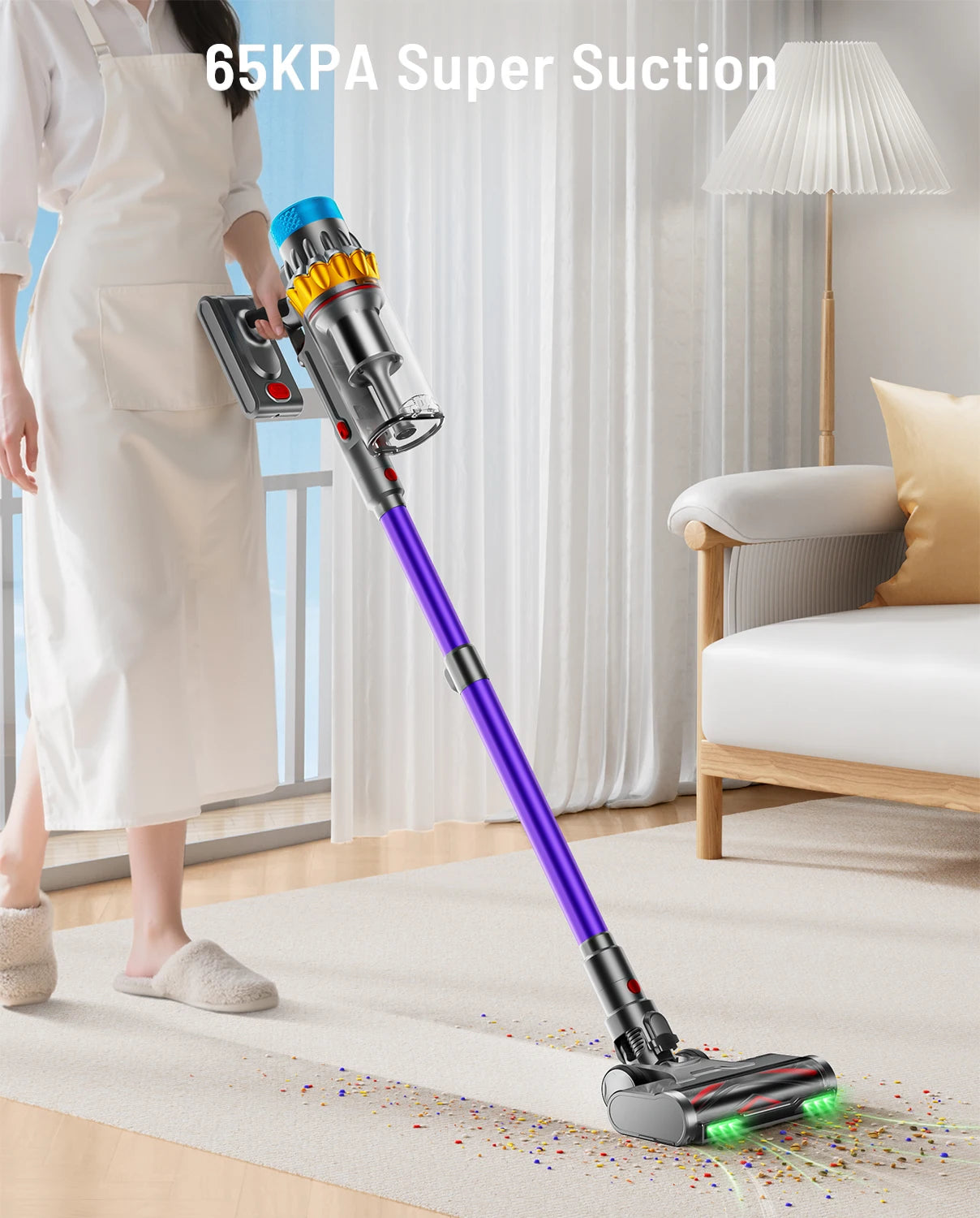 VAKERR X15 Pro Cordless Vacuum Cleaner 65KPa Pet Hair Suction
