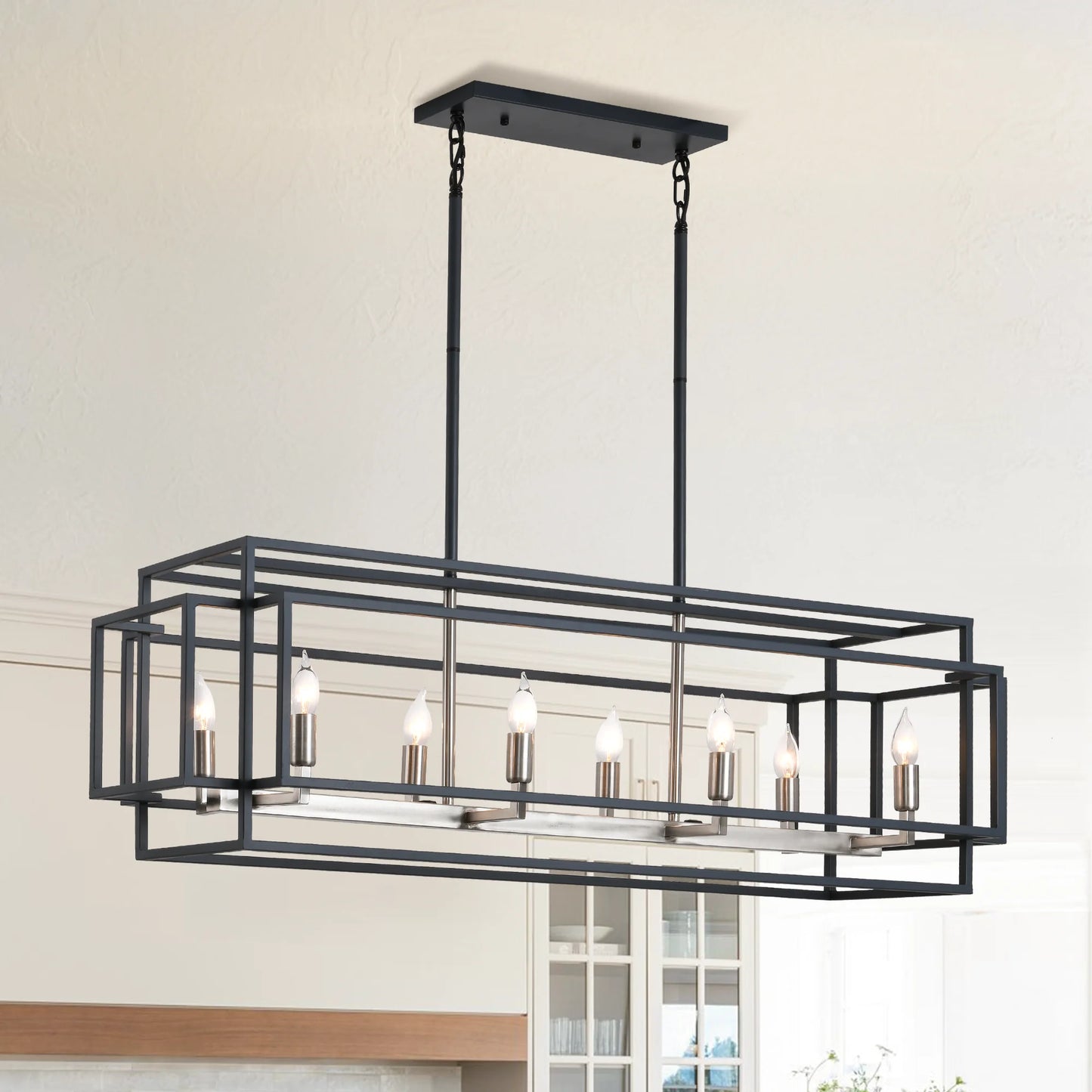 LovingC Retro Industrial Chandelier For Kitchen Island Bar Lighting