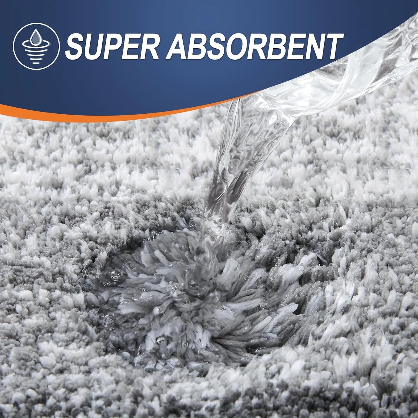 1pc anti-slip plush bathroom rug, ultra-soft plush water-absorbent bathroom rug, suitable for shower rooms, kitchens