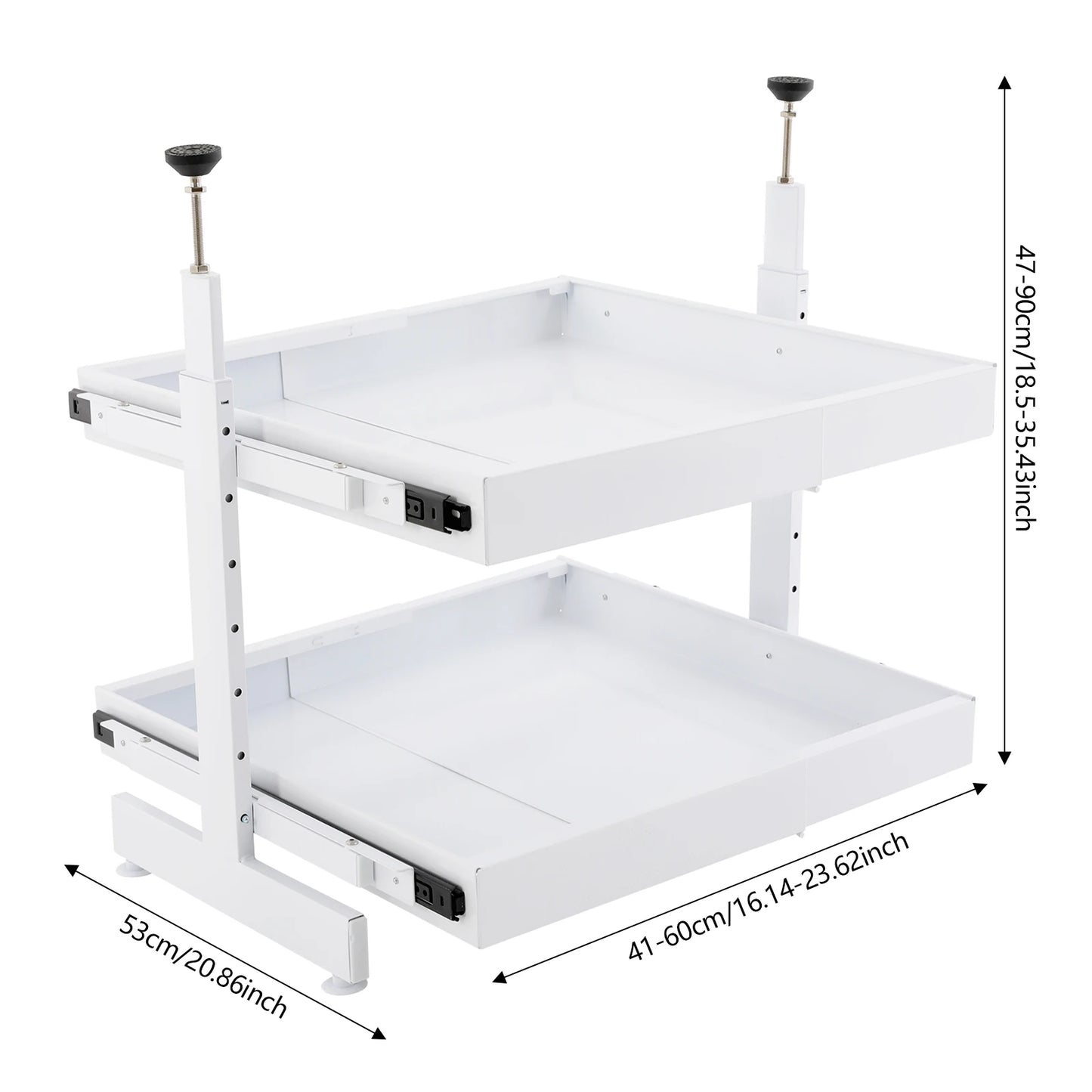 Under Sink Pull Out Pantry Organizer Multi Tier Cabinet Basket