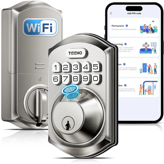 WiFi Smart Lock With Fingerprint, Keypad, App Control, Alexa Compatible IP55