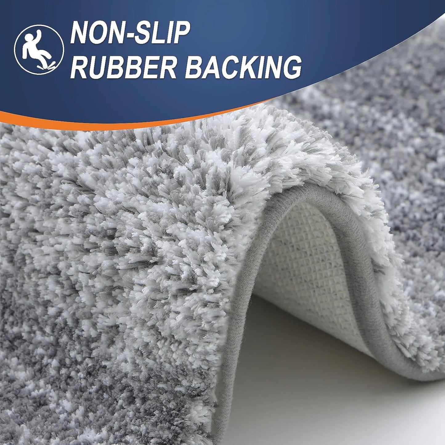 1pc anti-slip plush bathroom rug, ultra-soft plush water-absorbent bathroom rug, suitable for shower rooms, kitchens